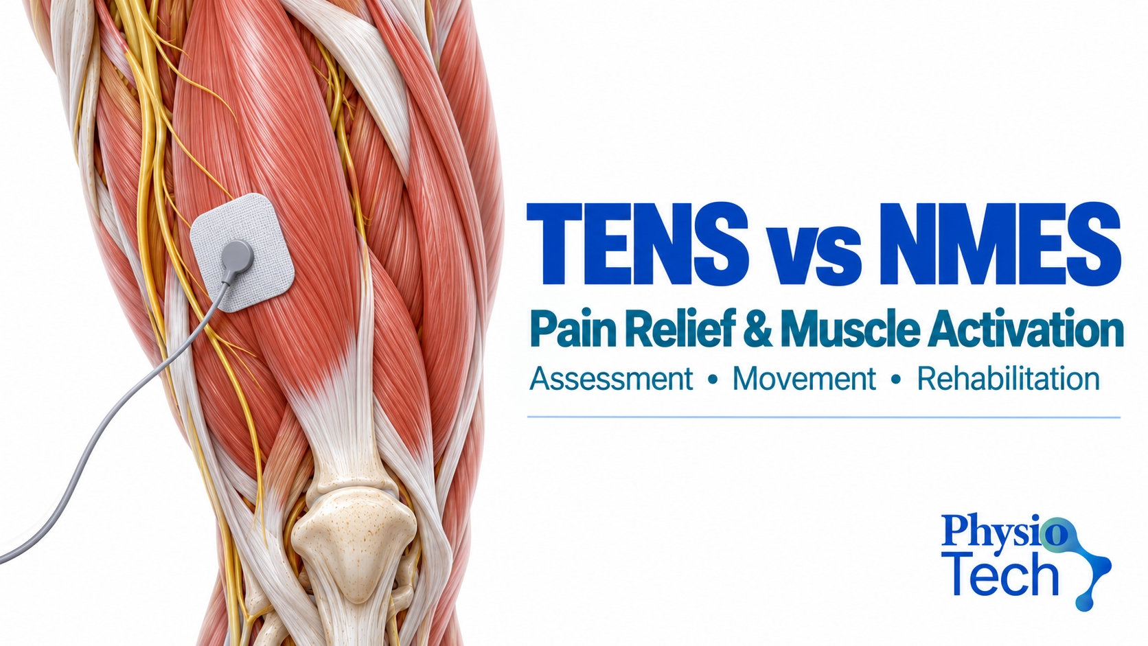 TENS أم NMES؟ الفرق بين تسكين الألم وتنشيط العضلات والعلاج